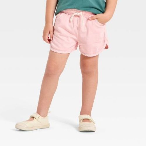 Toddler Girls' Denim Woven Shorts - Cat & Jack™ Pink 2T