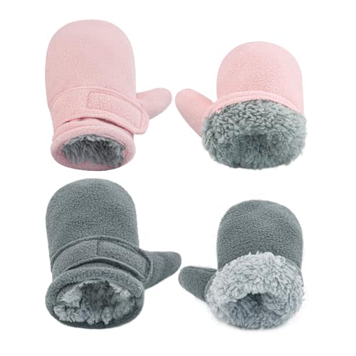 BAVST Baby Toddler Winter Mittens Girls Warm Fleece Lined Gloves Kids Sherpa Lined Mittens for Boys
