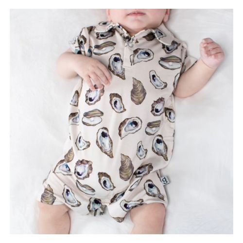 SS Polo Romper - Oysters – Goosies