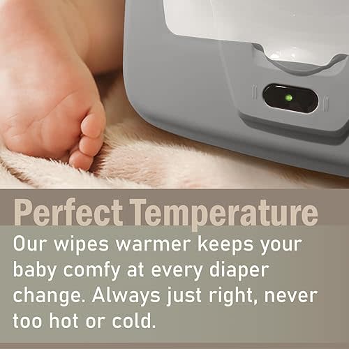 GOGO pure Baby Wet Wipes Warmer & Dispenser, Holder and Case - Purple, Playful/Cute, with Easy Press On/Off Switch, Holds 100 Wipes, Worldwide Use