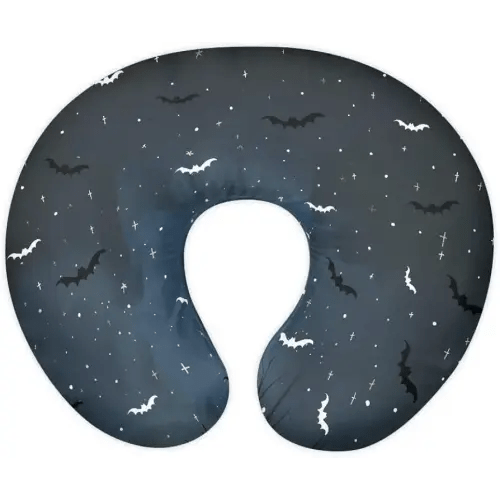 Happy Halloween Nursing Pillow Cover Girls Bat Breastfeeding Pillow Cover for Baby Snug Fits Newborn Nursing Pillow Case, Soft Breathable