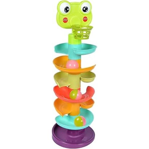 Drop and Ball Ramp Toy Ball Drop and Rolling Swirling Toy Ball Rolling Track Game, 7 Layer
