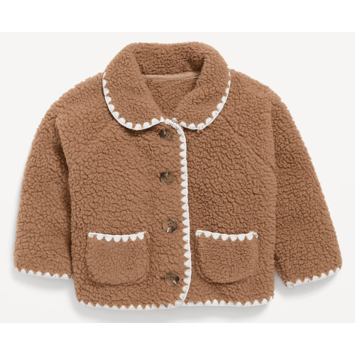 Sherpa Button-Front Jacket for Girls