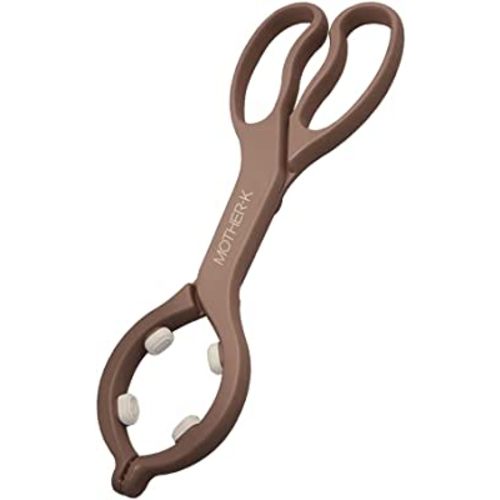 MOTHER-K Baby Bottle Tongs, Scissor Design, Multi-Functional, Anti-Slip & High-Temperature Resistant Pacifier Tongs (Brown)