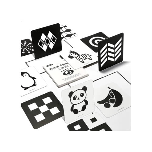 beiens High Contrast Baby Flashcards, Black White Color Newborn Brain Development Toys, Visual Stimulation Learning Activity Cards, Educational Infants Gift (Black & White(for 0-3 Months))