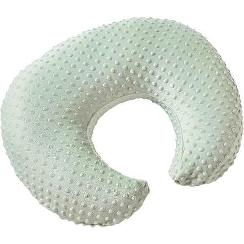 DONOMILO Dots Nursing Pillow Cover, Case Plush Breathable Breastfeeding Pillow Slipcover Fits Nursing Pillow, Super Soft Snug Positioners for Baby Boy Baby Girl (Green)