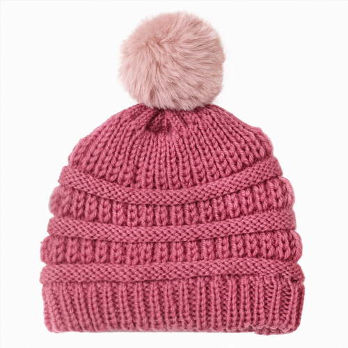 Baby Knitted Beaniess Winter Warm Knit Cap Solid Cute Hat Classic Outdoor Baby Beanies Hat