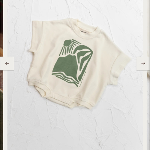 Big Island Tshirt Romper - Olive