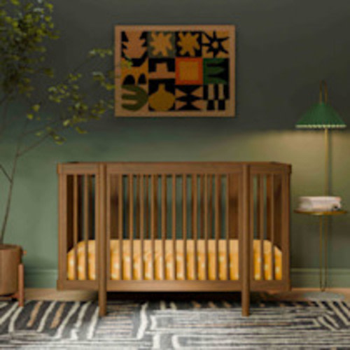 babyletto Pogo 8-in-1 Convertible Crib with All-Stages Conversion Kits - Natural Walnut