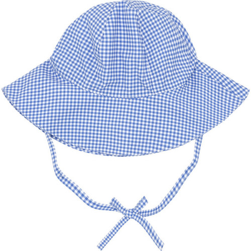 Baby Sky Blue Gingham Sun Hat - Minnow | Maisonette