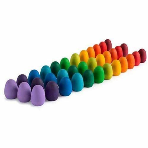 Grapat Mandala Rainbow Eggs - Montessori Wooden Toy Set – The Natural Baby Company