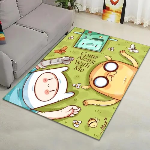 Adventure Time Rug: Finn & Jake Polyester Area Rug