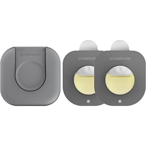 simplehuman Odorsorb Pod Starter Pack – Natural Plant-Based, Fragrance-Free Trash Can Odor Eliminator for Trash Cans, Odor Control System Starter Kit (1 Holder + 2 Pods)