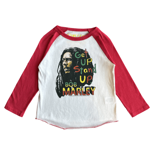 Bob Marley Get Up And Stand Up Recycled Raglan