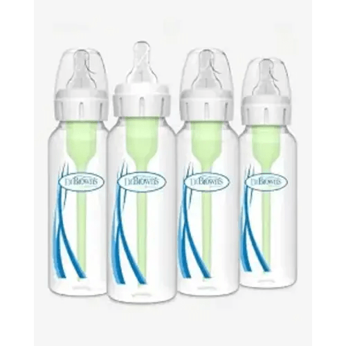 Dr. Brown's Anti-Colic Options+ Narrow Baby Bottle, 8 oz, 4-Pack