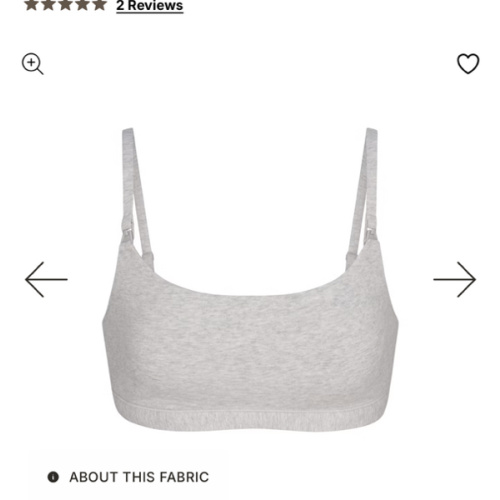 COTTON JERSEY MATERNITY NURSING SCOOP BRALETTE 2-PACK | LIGHT HEATHER GREY | SKIMS