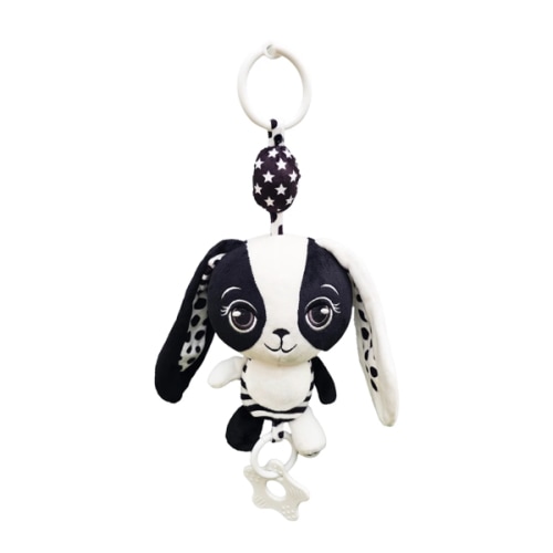 Billie the Bunny – High Contrast Sensory Hanging Toy – Young Wonderer Black and White Baby Boutique