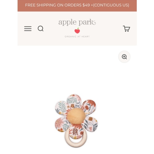 Flower Teething Ring - Zinnia Bloom