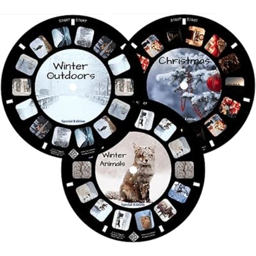 MayKo Holiday Winter and Christmas Reels for Viewfinder Compatible with Classic Viewmaster Brand Viewers