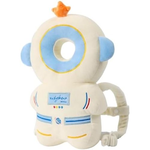 Wonderbaby Head Protection Backpack, Wonderbaby Soft & Lightweight Pads - Prevents Bebes Backward Fall, Cute Cartoon Design (Astronaut)