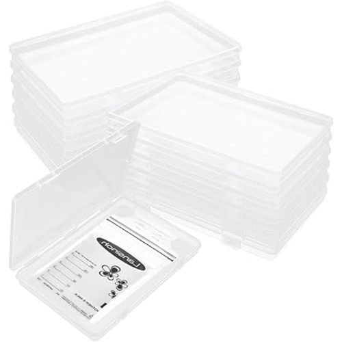 STARVAST 15 Pcs Clear Flat Breast Milk Freezer Storage Organizer, 7.5"x 5.1" Breastmilk Freezer Tray for Breastfeeding Bag Organization