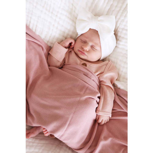 Vintage Rose Bamboo Waffle Oversized Swaddle Blanket