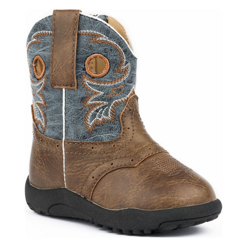 Roper Infant Boys' Daniel Distressed Saddle Vamp Cowbabies Boots - Round Toe | Boot Barn