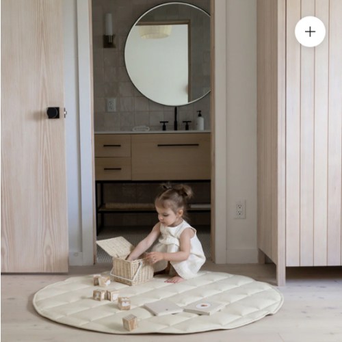 Quilted Leather Play Mat 'Cloud'