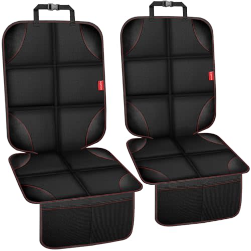 Car Seat Protector for Child Car Seat,Waterproof 600D with Thickest Padding | Heavy-Duty, Universal Fit, Non-Slip Backing, Heat Resistant, Easy to Clean, No Imprints, for Rear & Forward Facing Car Seats