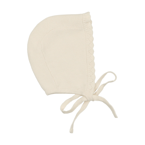 Knit Collar Ruffle Bonnet