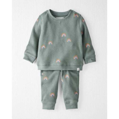 Baby Organic Cotton Waffle Knit Set in Magical Rainbow Print - Little Planet | Carter's