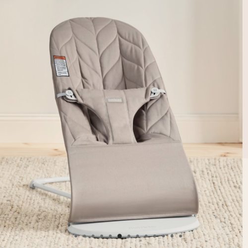 BabyBjörn Bouncer Bliss |  Color: Sand Gray, Woven, Petal Quilt