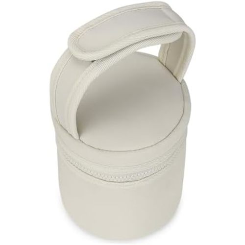 Watertight Insulated Baby Bottle Storage Bag Thermal Baby Bottle Holder Bag Easy Carry for Travel & Outdoor Activity, Off White1, 12.5*15.5cm