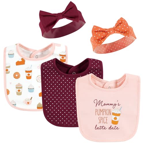 Hudson Baby Unisex Baby Cotton Bib and Headband Set