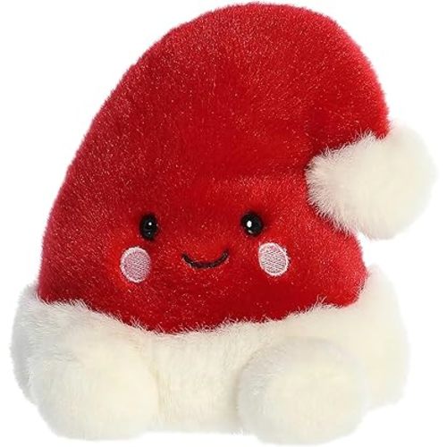 Aurora® Festive Palm Pals™ Topper Santa Hat™ Stuffed Animal - Pocket-Sized Play - Collectable Fun - Red 5 Inches