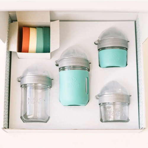 Healthy Baby Starter Gift Set – Mason Bottle