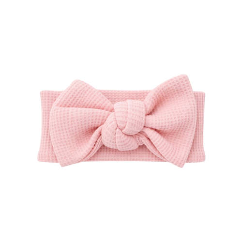 Organic Waffle Knot Bow, Blush – SpearmintLOVE
