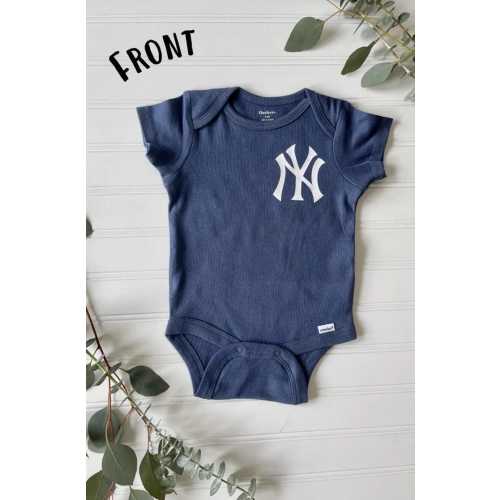 New York Yankees Custom Jersey, Customized Baby Romper