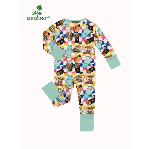 bamboo fiber long sleeve zip romper cute french - Temu
