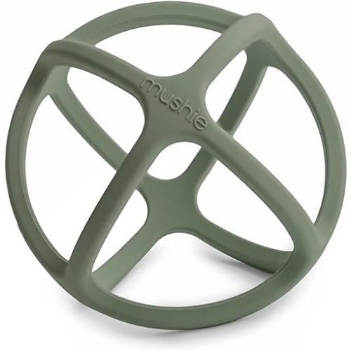 mushie Silicone Baby Teether Ball Toy (Dried Thyme)