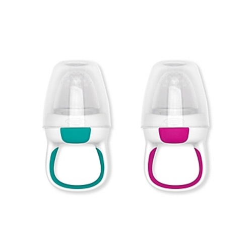 OXO tot® 2-Pack Silicone Self-Feeders in  - Pink/teal