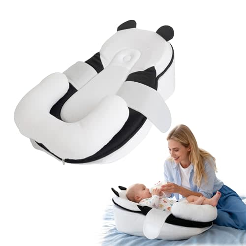 Rootling Baby Feeding Pillow, Anti Overflow Feeding Pillow for Reducing Spit-Up, Safety Nursing Pillow, Baby Lounger Reflux Wedge Breastfeeding, Removable top and Bottom