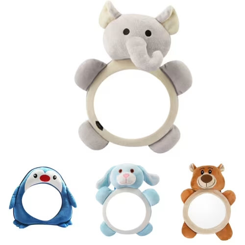Cheers Car Mirror Car Headrest Mount Baby Safety Cute Cartoon Animal Car Headrest Mount Baby Safety Observation Rearview Mirror Panda