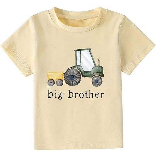 Big Brother T Shirt for Toddler Boys Big Bro T-Shirt Pregnancy Announcement Short Sleeve Clothes 2-7 Years