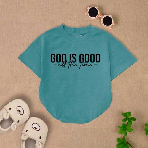 God Is Good Christian Baby Romper Short Sleeves, Jesus Baby Bodysuit, Christian Baby Romper, Religious Baby Outfit