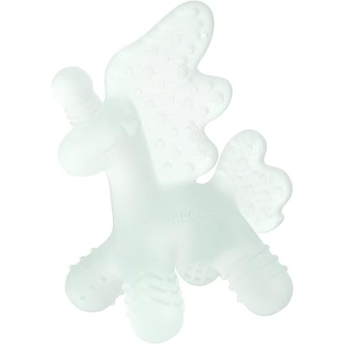 HECCEI Baby Teether Toy, Soft Food‑Grade Silicone Teether, Soft Infant Teether Chew Toy, BPA Free, Multi-Texture Design Teether (Mint Haze)