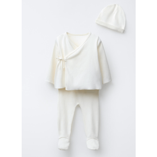 NEWBORN SET AND POUCH - Oyster-white | ZARA United States