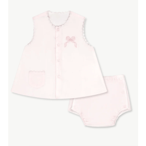 Maria Diaper Set - Blessing Pink, Bow