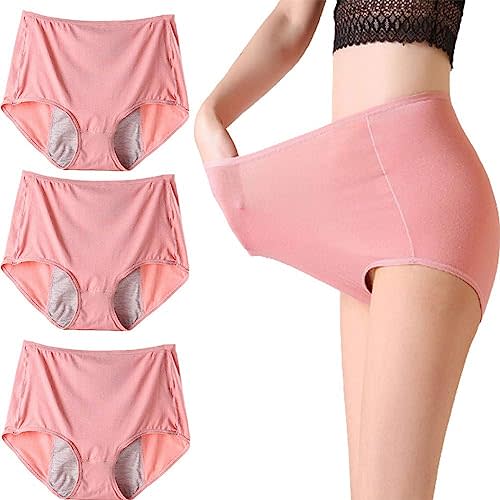 Incontinence Underwear, Washable Incontinence Briefs for Women, Cotton Reusable Bladder Control Comfort Briefs, Plus Size Physiological Pants
