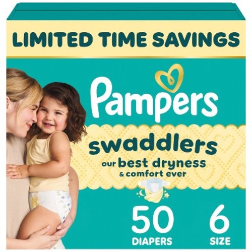 Pampers Swaddlers Sensitive Disposable Diapers - Size 6 - 50ct